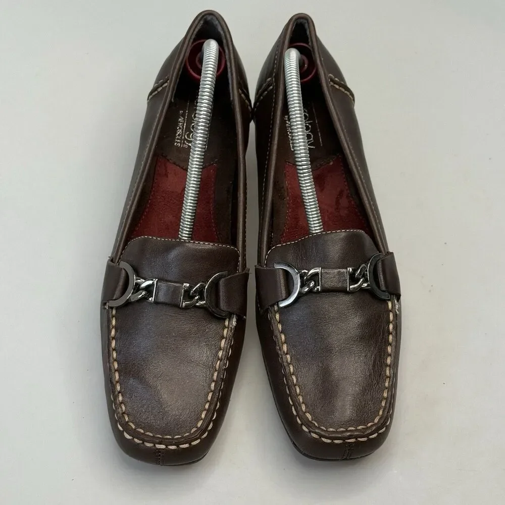Aerosoles Aerology Size 6.5 Women Davenport Dark Brown Kitten Heels Leather EUC